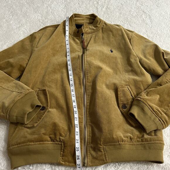 Polo Ralph Lauren Corduroy Brwn Eisenhower Jacket Sz XL Plaid Green Insulation - Picture 5 of 10